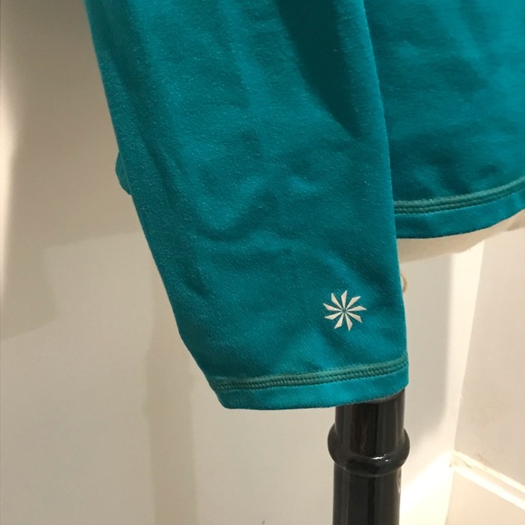 Athleta stretch fleece top L green - Picture 4 of 6